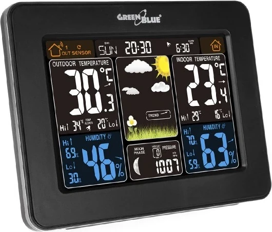 Alarm na baterije GreenBlue 46004, črn