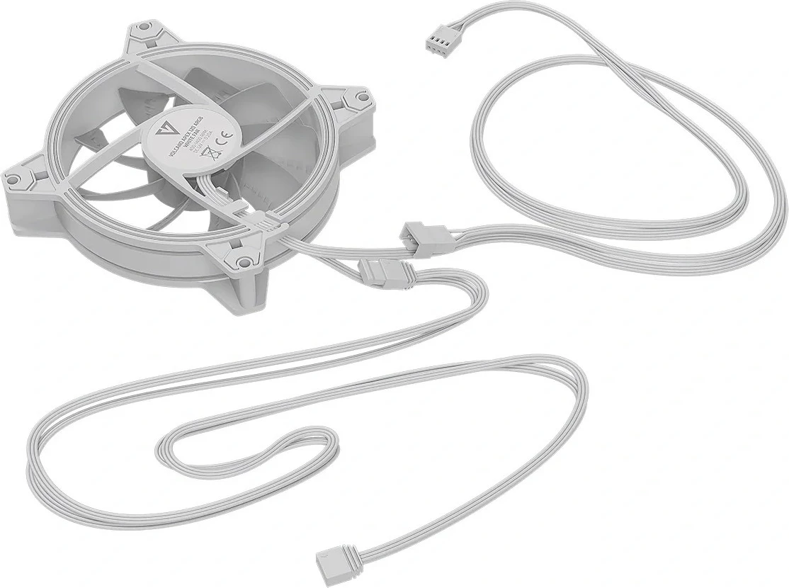 Ventilator računalniškega ohišja MODECOM FAN-APEX-120S-ARGB-200, 120 mm, ARGB, bel