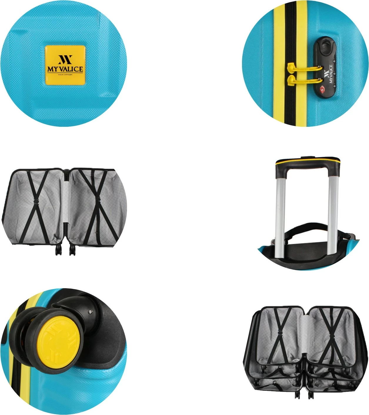 Potovalna kovček turkizen, Zoozie Bags 8678