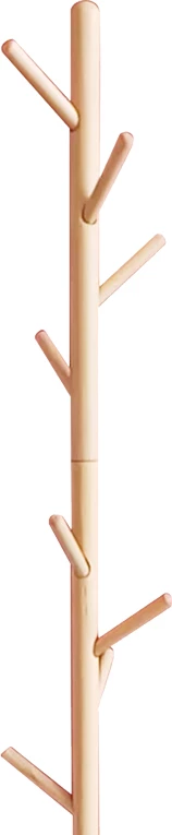 Stojalo za plašče iz naravnega lesa Driko D38x174cm