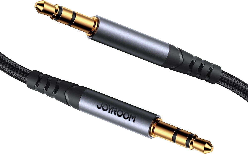 Avdio kabel AUX 3,5 mm moški–moški, Joyroom SY-A08, 1,2 m, črn