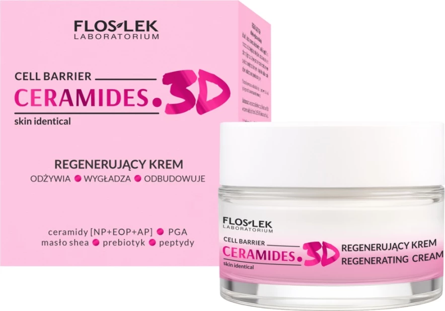 Obnovitvena krema za obraz Ceramides.3D, Floslek, 50 ml