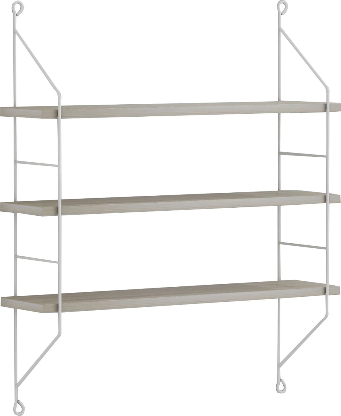 Stenske police ACHALA FH9185.15 melamin v sonoma-beli okvir 60x15x68Hcm