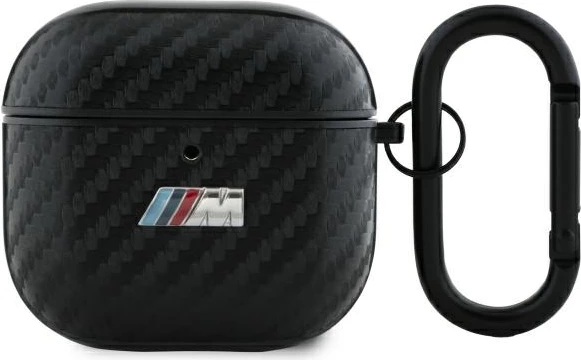 Ovitek za AirPods 4, PU Carbon M Collection, črn (BMW BMA4CMPUCA)
