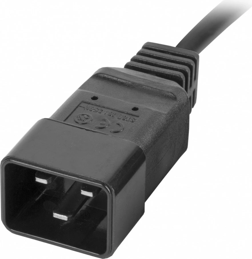 Razdelilec napajanja (PDU) Lanberg PDU-08I-0200-C20-BK, 8x IEC C13, 1U, 16A, 2 m, črn