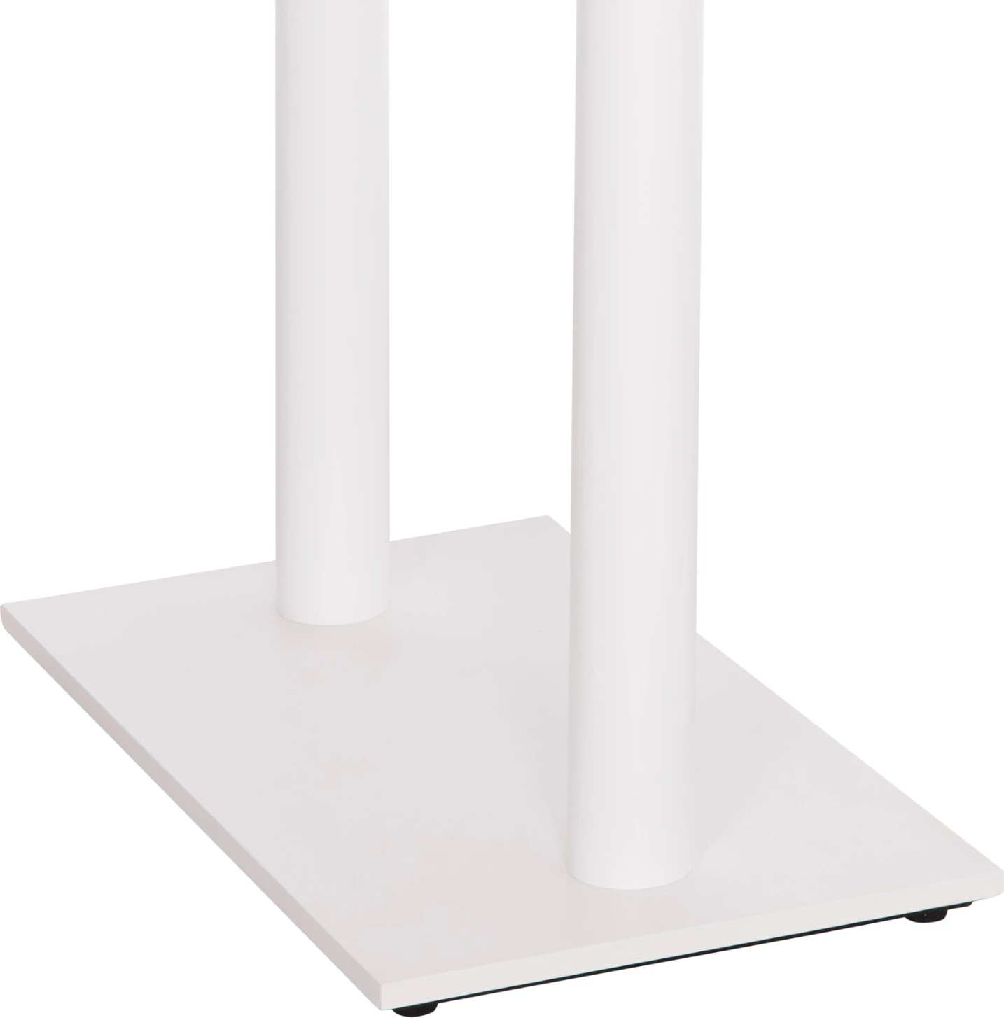 Podnožje za barsko mizo, dve nogi, kovina, mat bela, 80x40x108 cm
