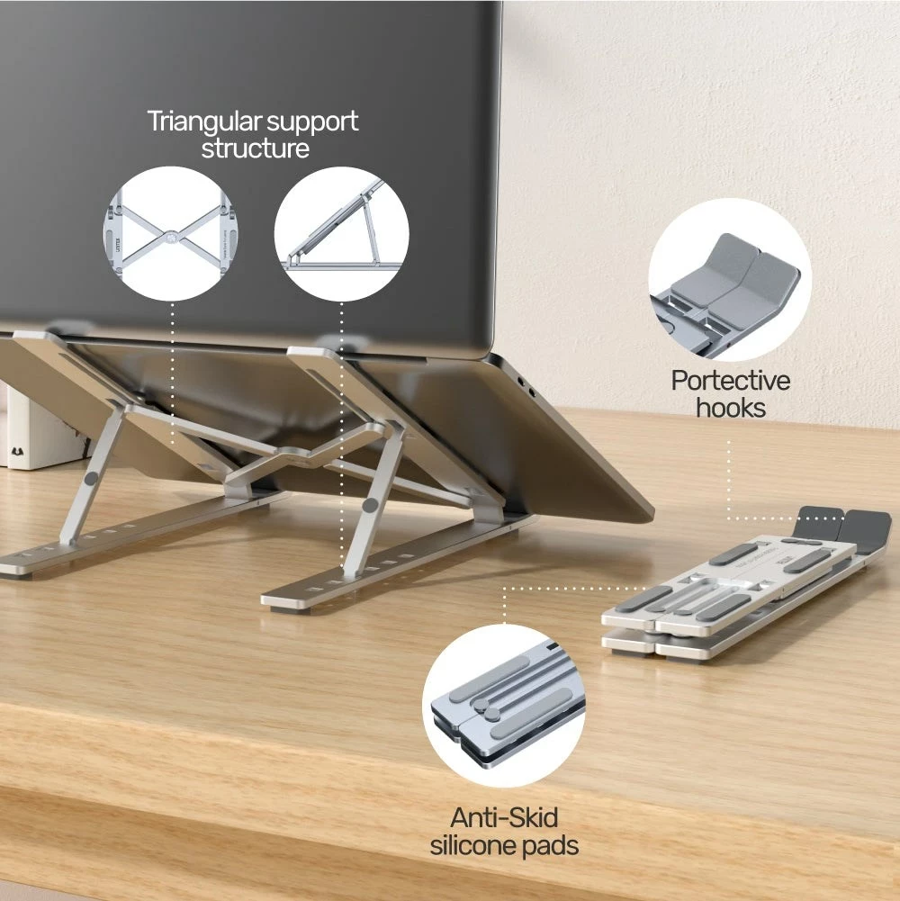 Stojalo za prenosnik UNITEK OT155SL, srebrno