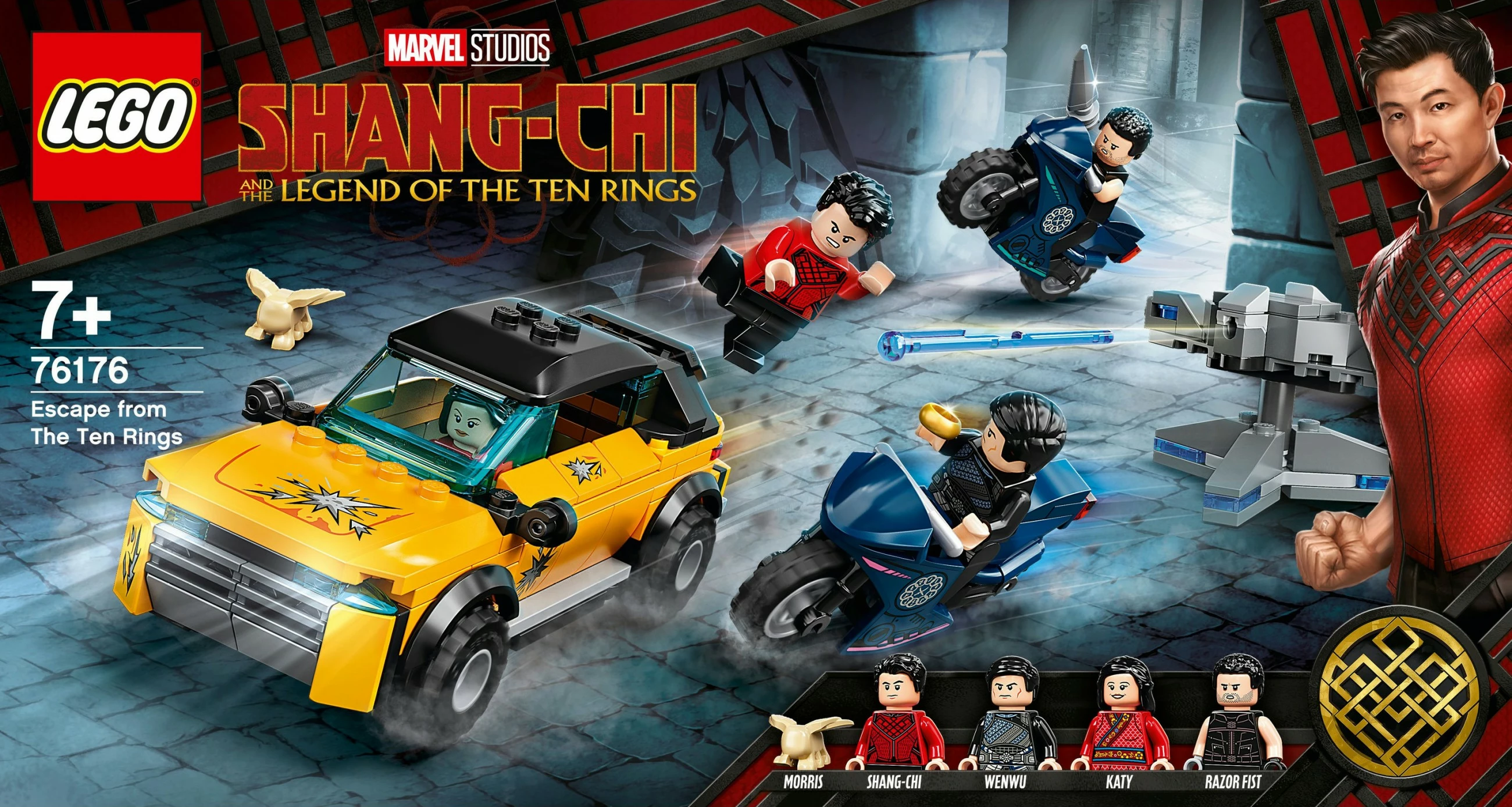 Set gradnje LEGO Marvel Pobeg pred Desetimi obročki, 321 kos, plastika
