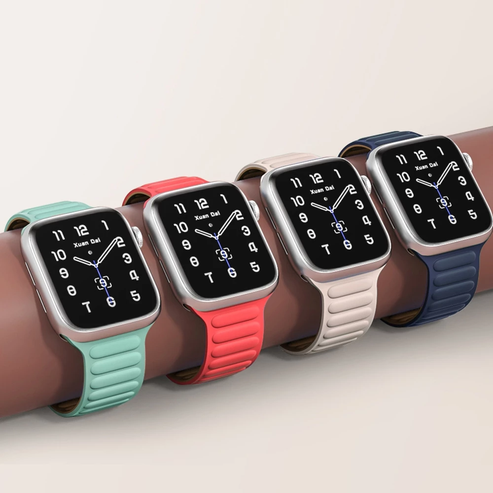 Magnetni pašček za pametno uro Apple Watch Hurtel, 41 mm, rdeč