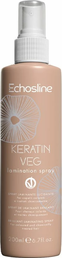 Laminirni sprej za lase z veganskim keratinom, ECHOSLINE Keratin Veg, 200 ml