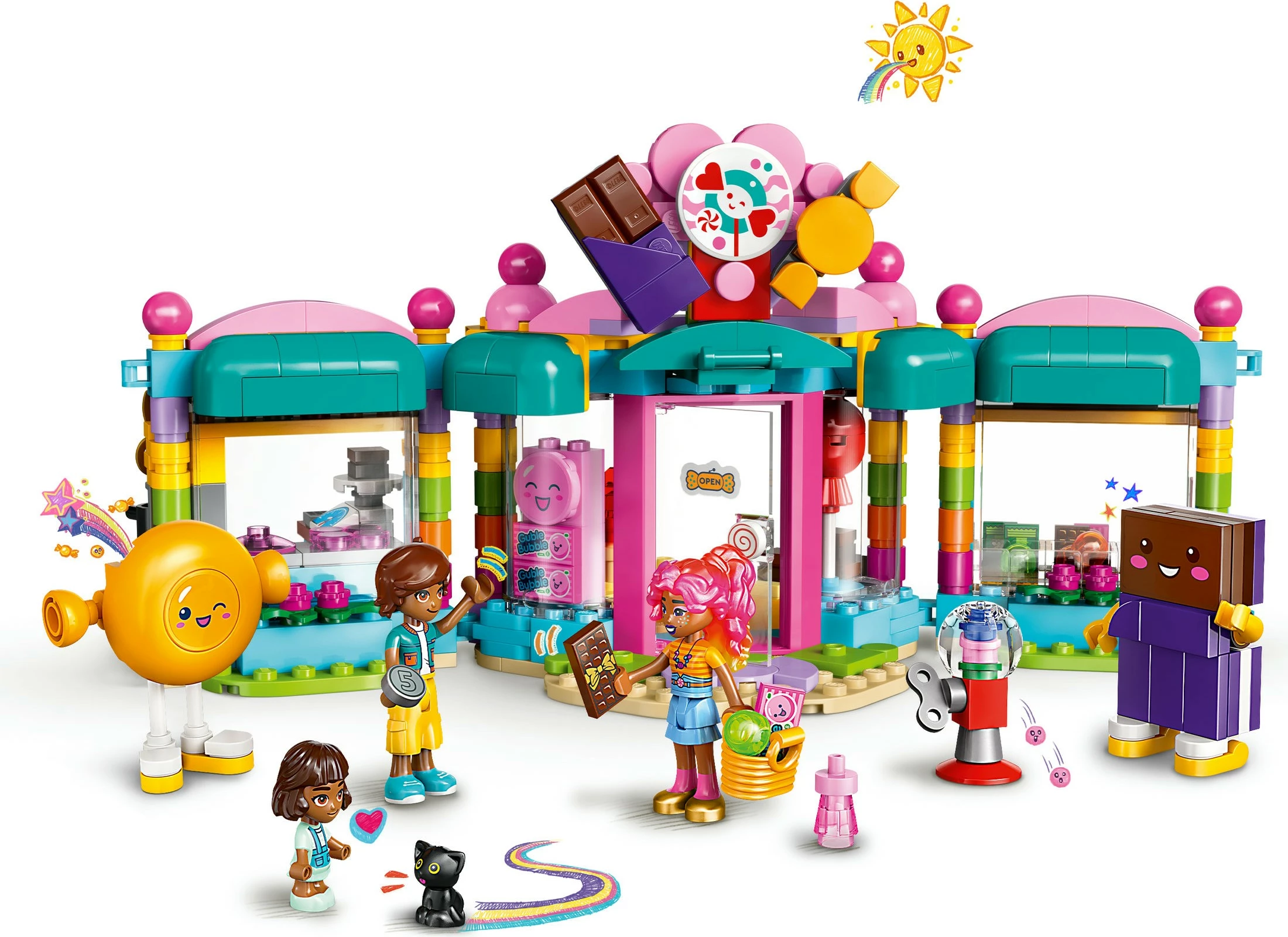 Set za gradnjo LEGO Friends Heartlake City Sweet Shop, 376 kosov, večbarven