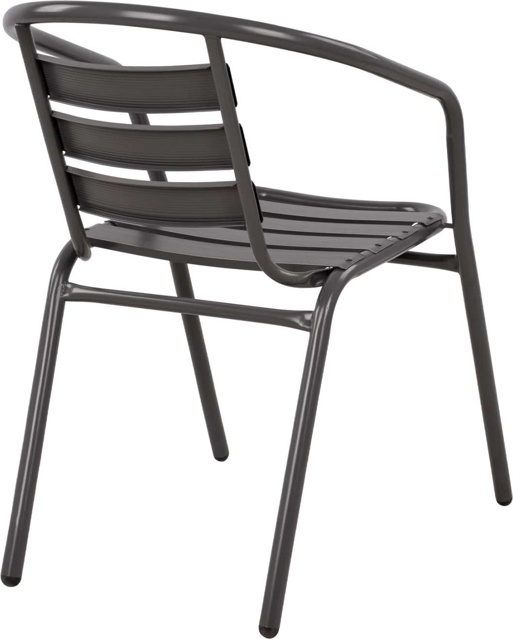 Fotelj Laura kovinsko siva z aluminijastimi rezinami FH5037.01