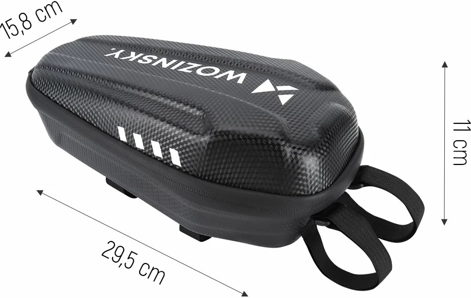 Torba za krmilo za skiro Wozinsky WSB4BK, 3L, EVA, črna