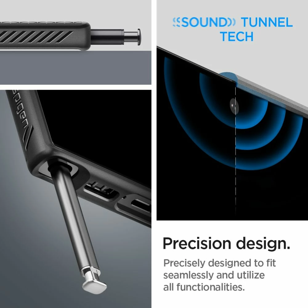 Ovitek Spigen Liquid Air za Samsung Galaxy S23 Ultra, mat črn