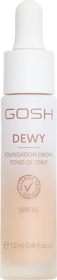 Sijajni tekoči puder v kapljicah 004 Fair, Gosh Dewy Foundation Drops, 12 ml, za ženske