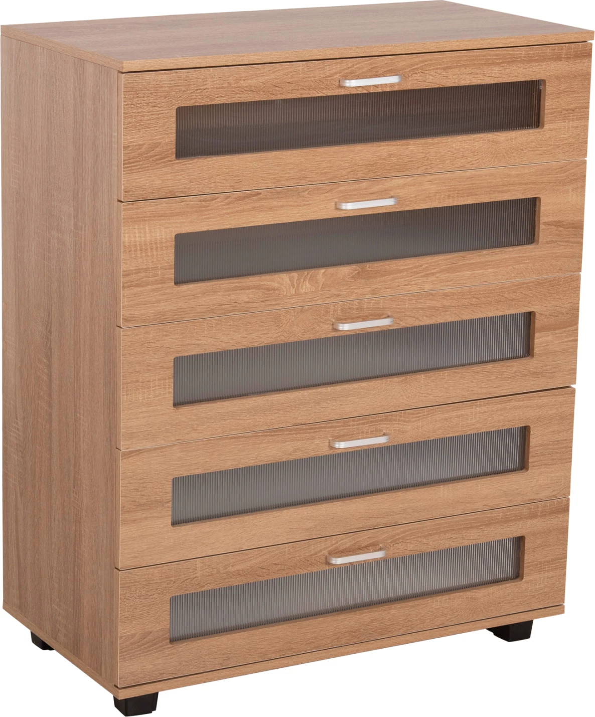 Komoda THORGAN FH9881.01 melamin v sonoma barvi - 5 predalov 80Χ40Χ100Hcm