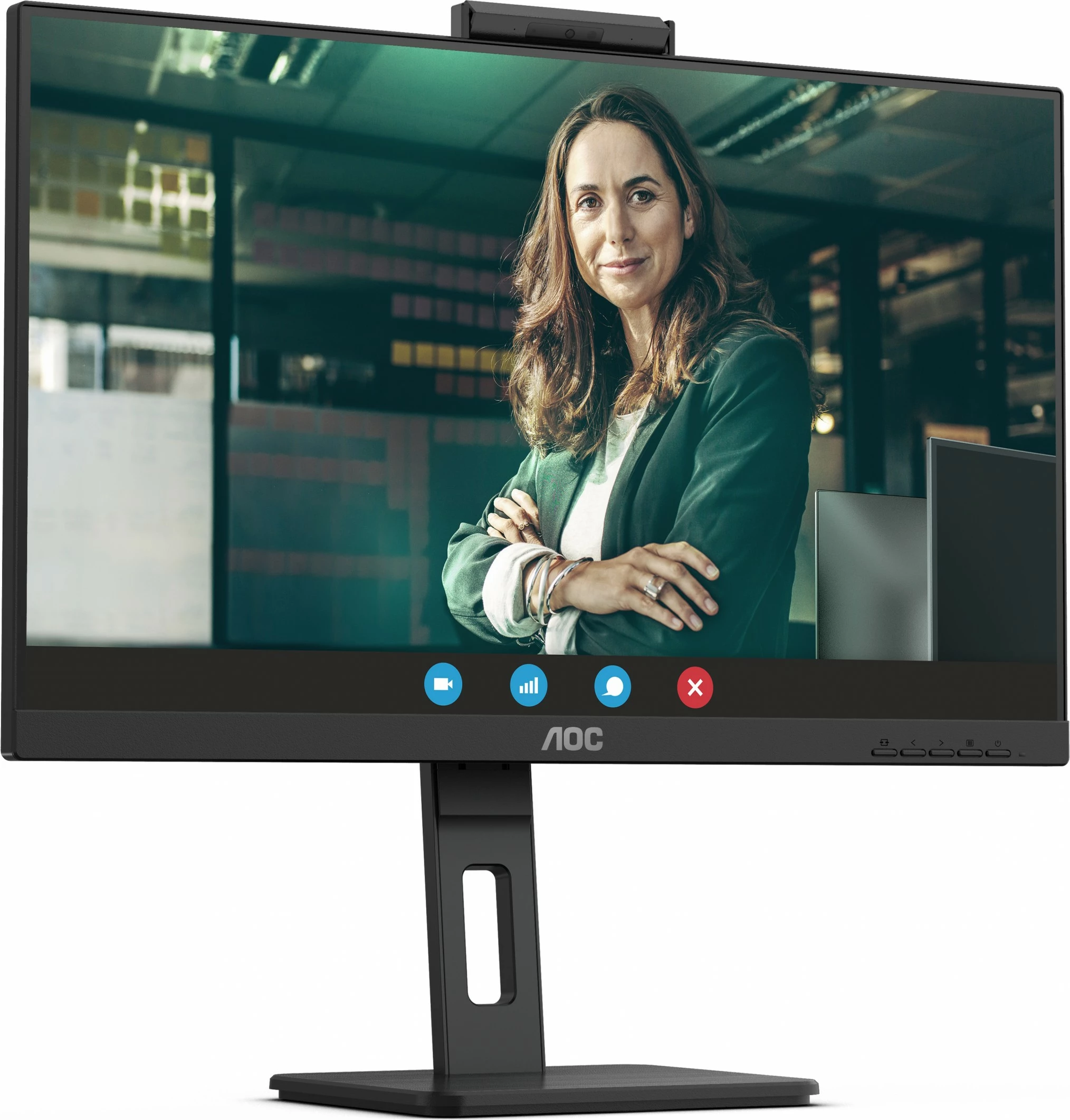 Monitor 23,8-palčni IPS Full HD 75Hz z zvočniki in spletno kamero AOC 24P3QW