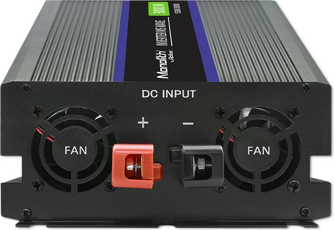 Pretvornik napetosti Monolith 3000 MS Wave Qoltec, 12V v 230V, 1500/3000W, USB, črn