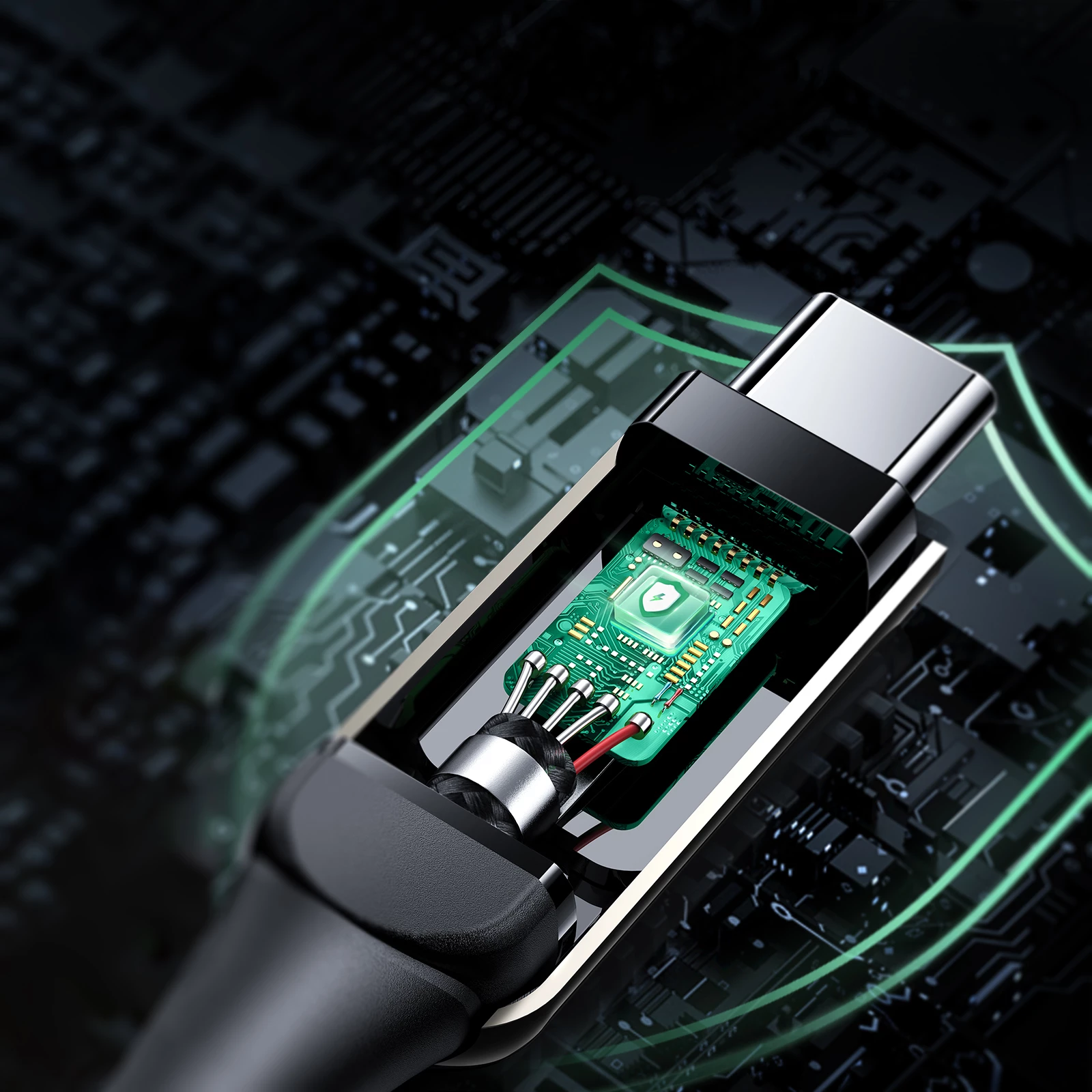 Kabel USB-C na USB-C, 2 m, 100 W, z LED zaslonom, črn, Acefast C6-03