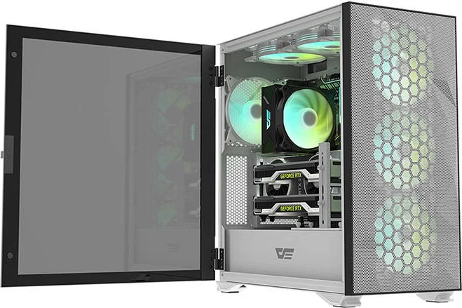 Set ventilatorjev za računalnik 3-v-1, 120x120 mm, ARGB, bel Darkflash C6