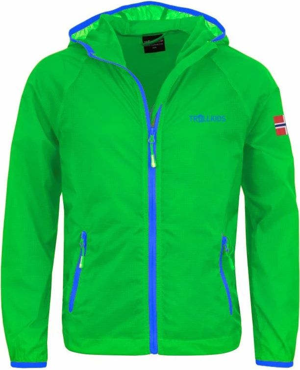 Lahka otroška jakna Trollkids, zelena