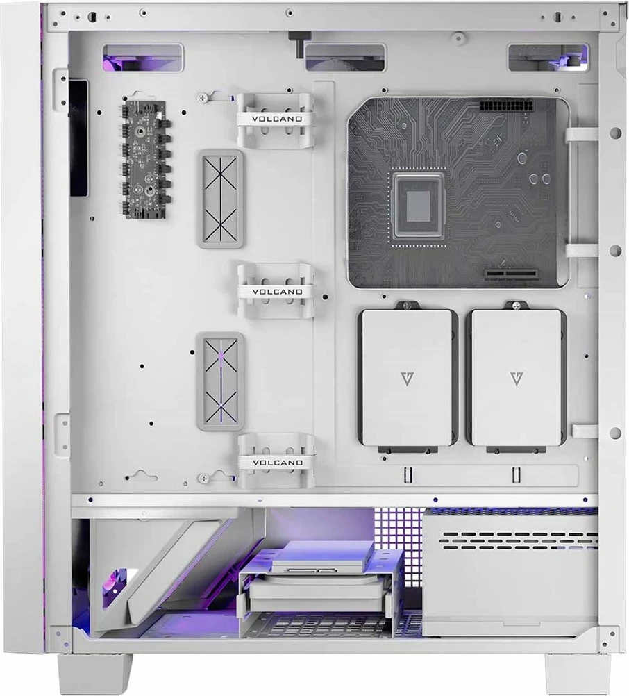 Ohišje z ARGB osvetlitvijo MODECOM VOLCANO PERUN APEX MIDI, belo