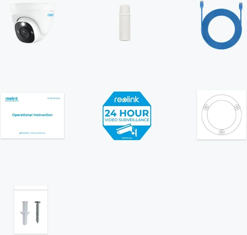 Varnostna kamera Reolink P334, 4K 8MP Ultra HD, PoE, bela