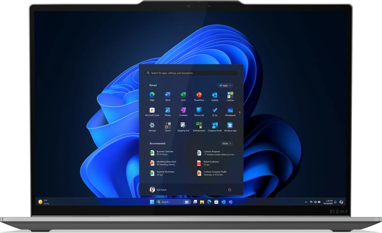 Prenosno/Tablični računalnik Lenovo X1 2in1 G10, Ultra7 258V, 32 GB RAM, 1 TB SSD, 14", 5G, sivi
