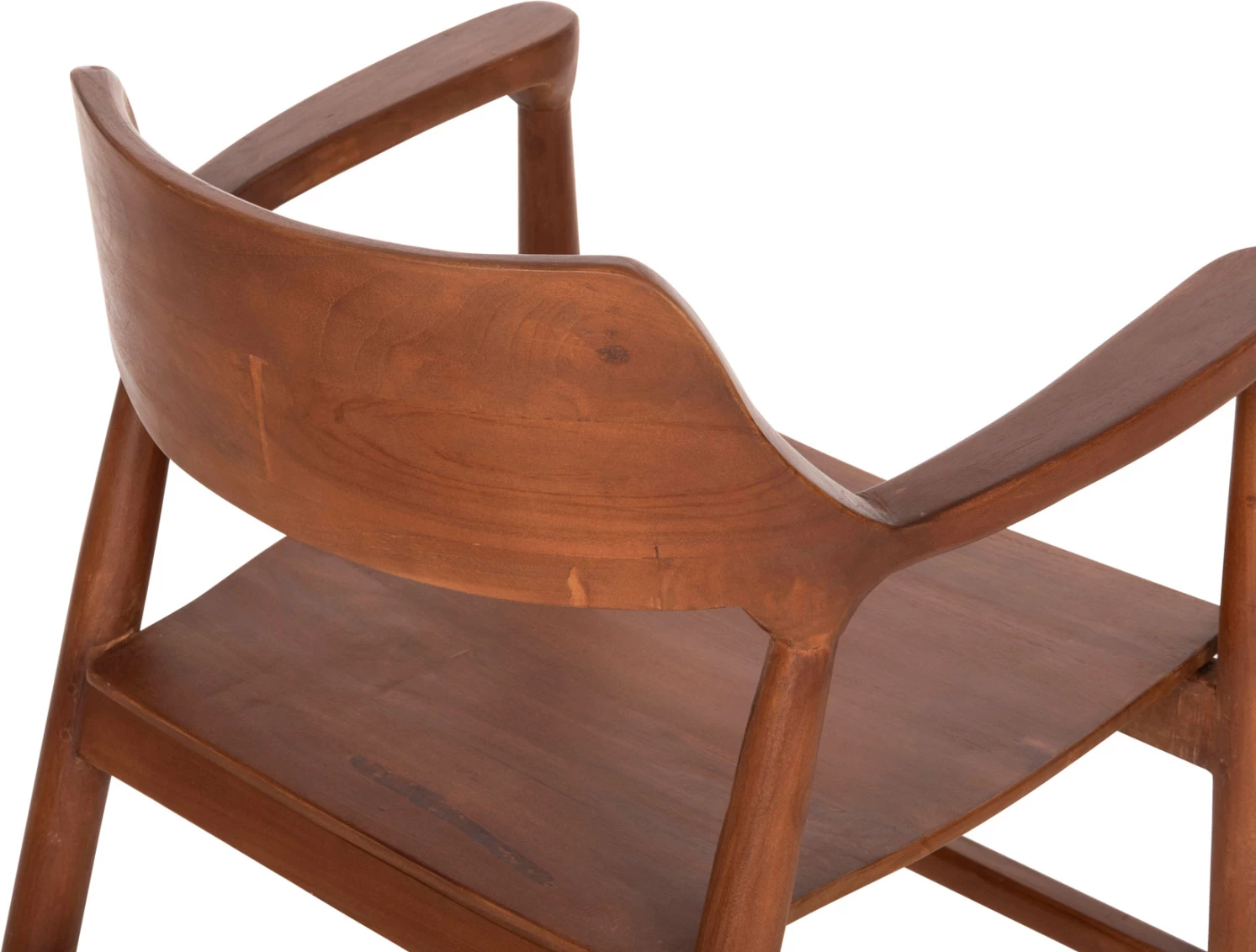 Jedilni stol z nasloni za roke NIONI FH9476.01, les TEAK, barva oreha, 57x53x77 cm