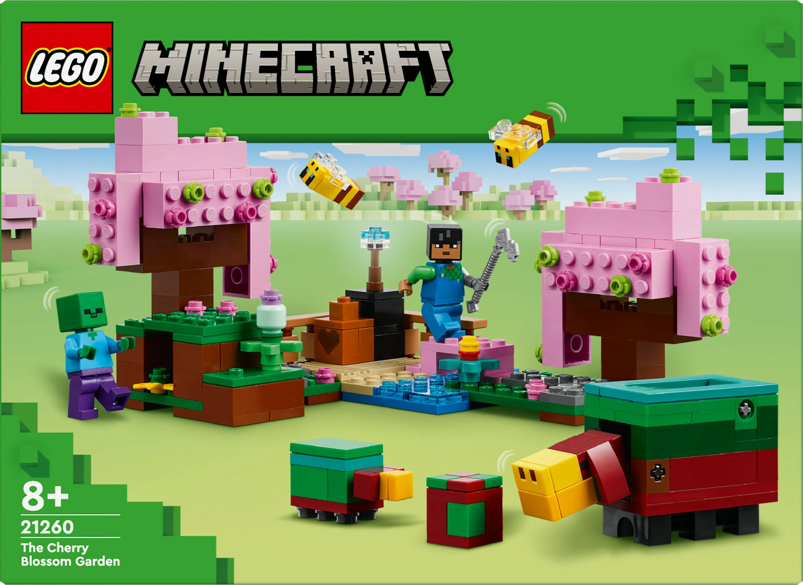 Gradbeni set Minecraft 21260, 304 kosi, večbarven