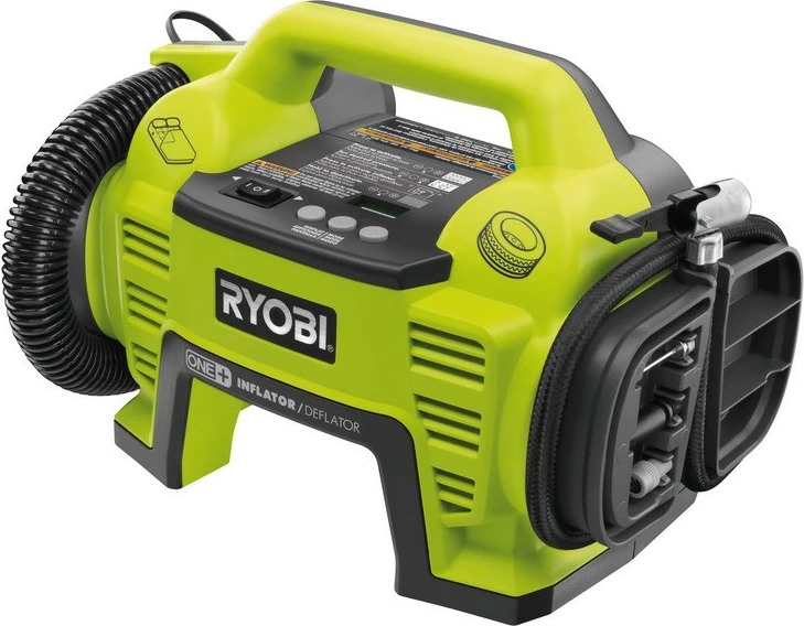 Prenosni baterijski kompresor Ryobi R18I-0, črno/zelena