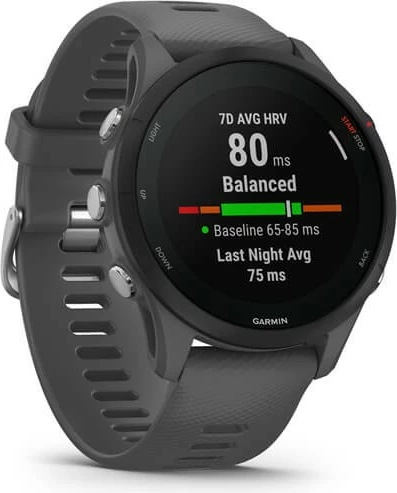 Pametna športna ura Garmin Forerunner 255, 4GB, GPS, zaslon 1,3", siva