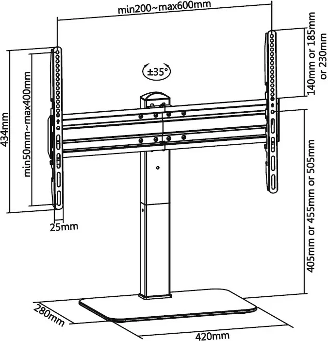 Stenski nosilec za TV Superior Electronics SUPSTV020