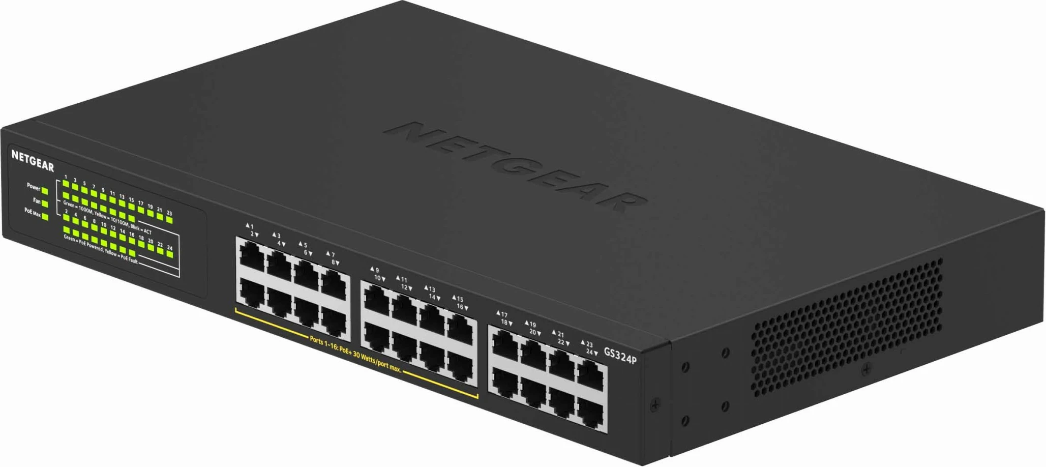 Preklopnik NETGEAR GS324P, Gigabit Ethernet, PoE, 24 vrat, 1U