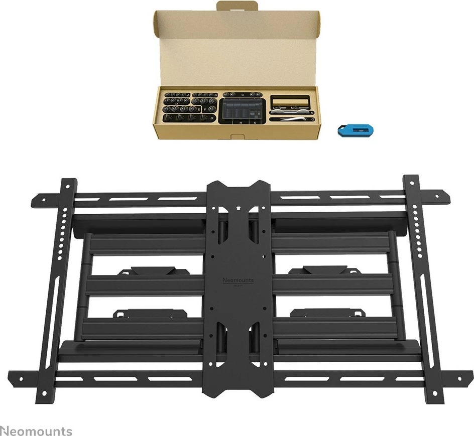 Stenski nosilec za TV 43"–86", Neomounts Newstar, črn