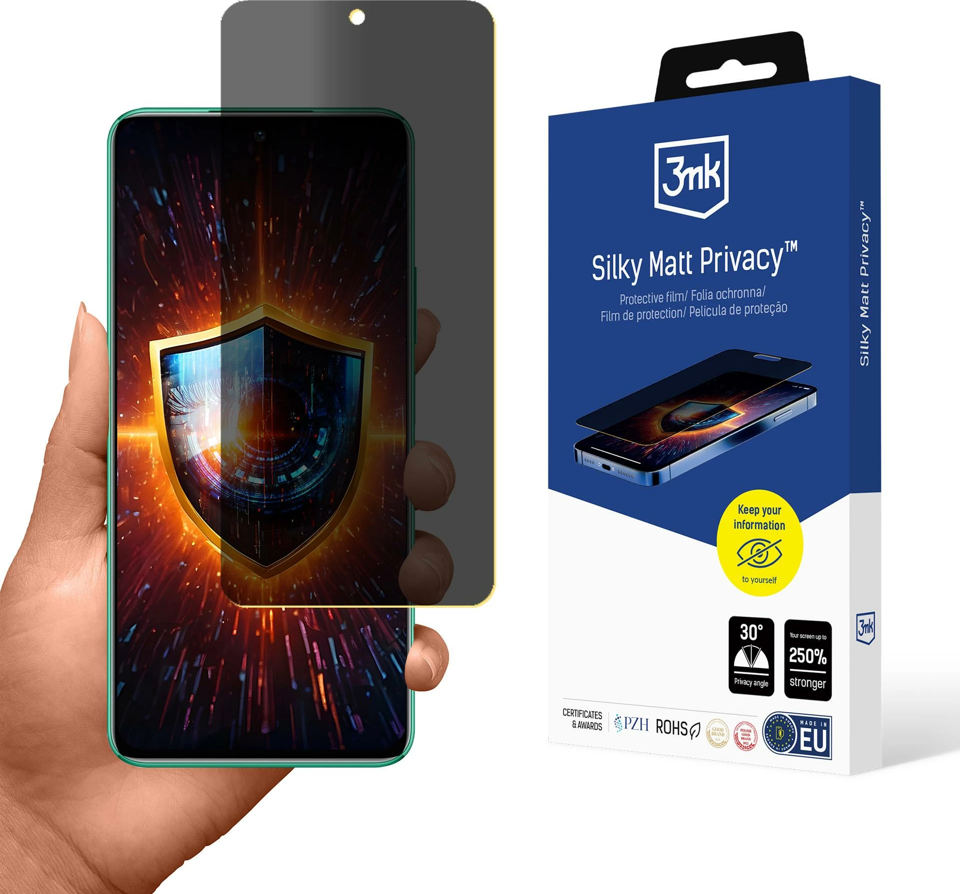 Zaščitni zaslon za zasebnost Silky Matt Privacy za Huawei Nova 12 SE, mat