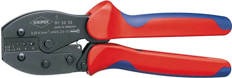Veglo za stiskanje Knipex 97 52 38, 220 mm, jeklo, ročaji modro-rdeči