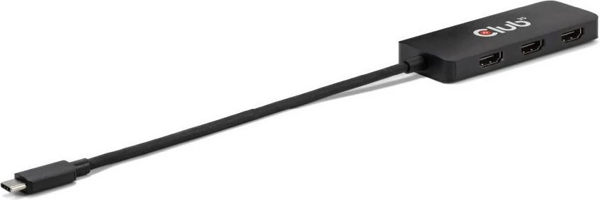MST-Hub za 3x HDMI preko USB Type-C, Club3D, črn