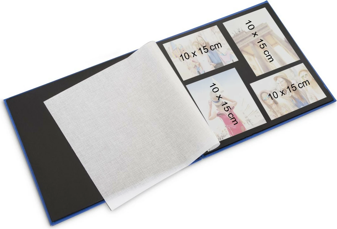 Fotoalbum 36x32 cm, črne strani, taupe, Hama