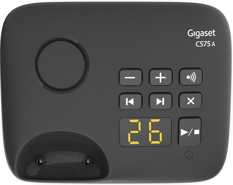 Brezžični telefon Gigaset C575A Duo, DECT, 2 slušalke, zvočnik, črn