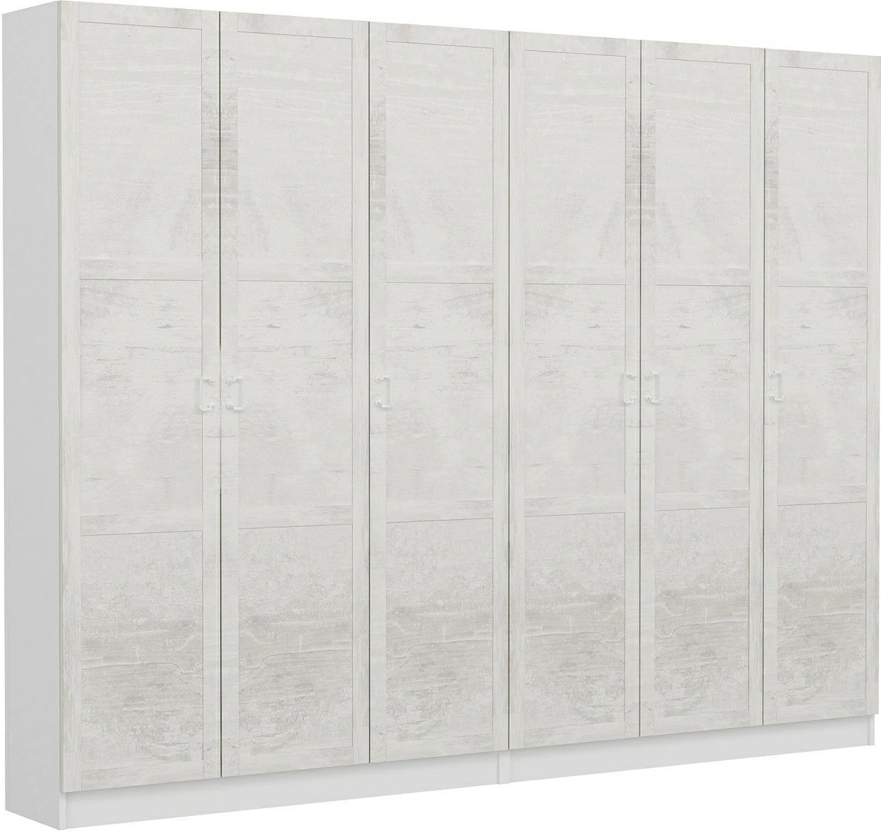 Garderobna stena Noah Skye Decor, bela, 270x210x35 cm, 6-delna