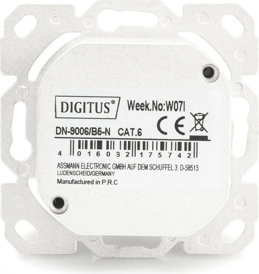 Zunanja omarica za omrežje z 2x RJ-45 Cat6, set 5 kosov, bela — Digitus