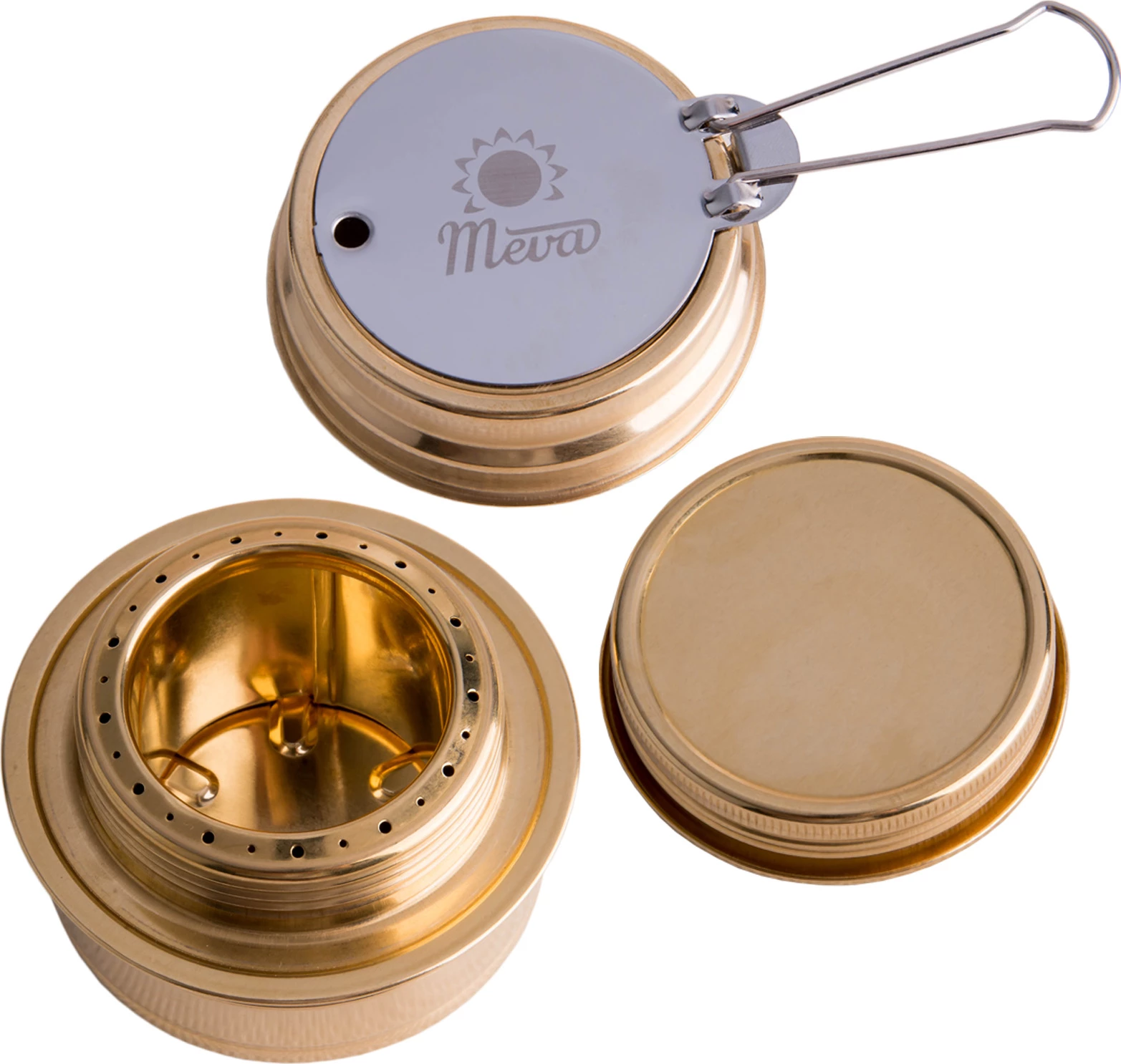 Turistični štedilnik Meva ULV21001 za alkohol, kovinski, srebrn