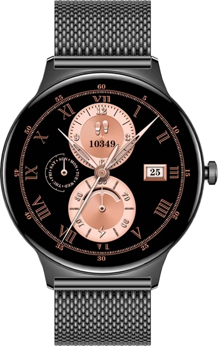 Pametna ura 1,43" AMOLED 466×466, klici prek Bluetooth, 100+ športov, SpO₂, IP67, baterija 4–6 dni, črna jeklena Colmi V89