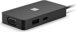 Postaja za dokiranje Microsoft 1E4-00002, USB-C z VGA, USB-A in USB-C, črna