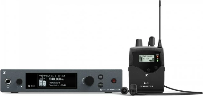 Set za monitoring v uho Sennheiser EW IEM G4-A, 516–558 MHz, črn
