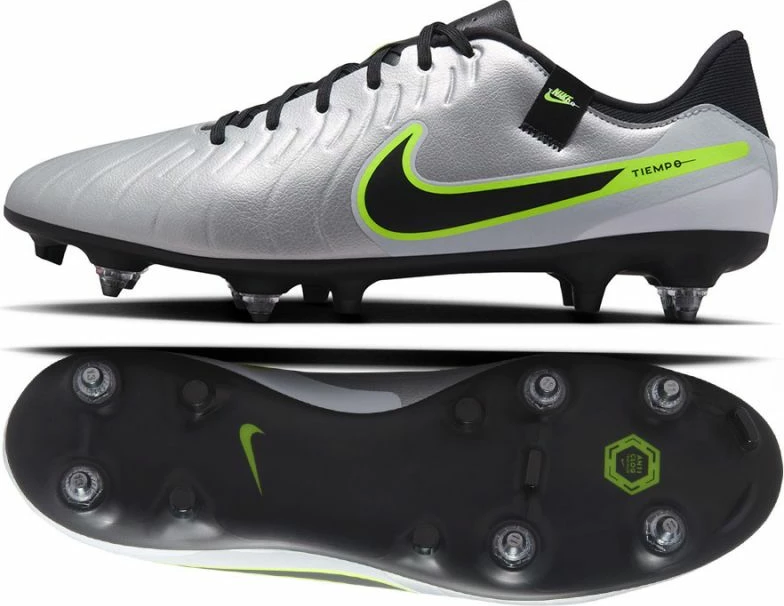 Nogometni čevlji za moške, srebrni - Nike Tiempo Legend 10 Academy SG-Pro AC