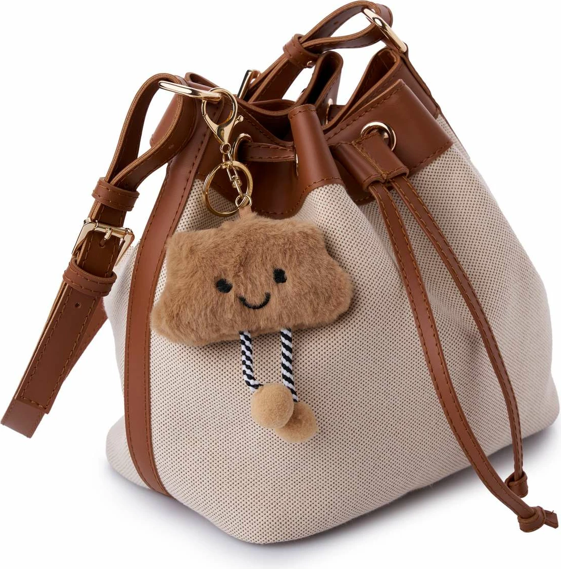 Ramenska torba Lucky Bees Vera, tan in krem