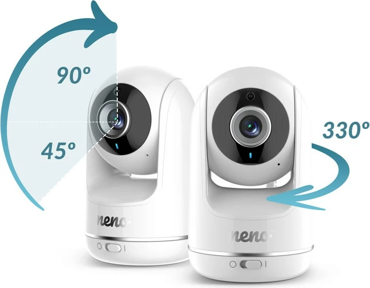 Monitor za dojenčke z vrtljivo kamero, 5" zaslon, bel Neno VISTA