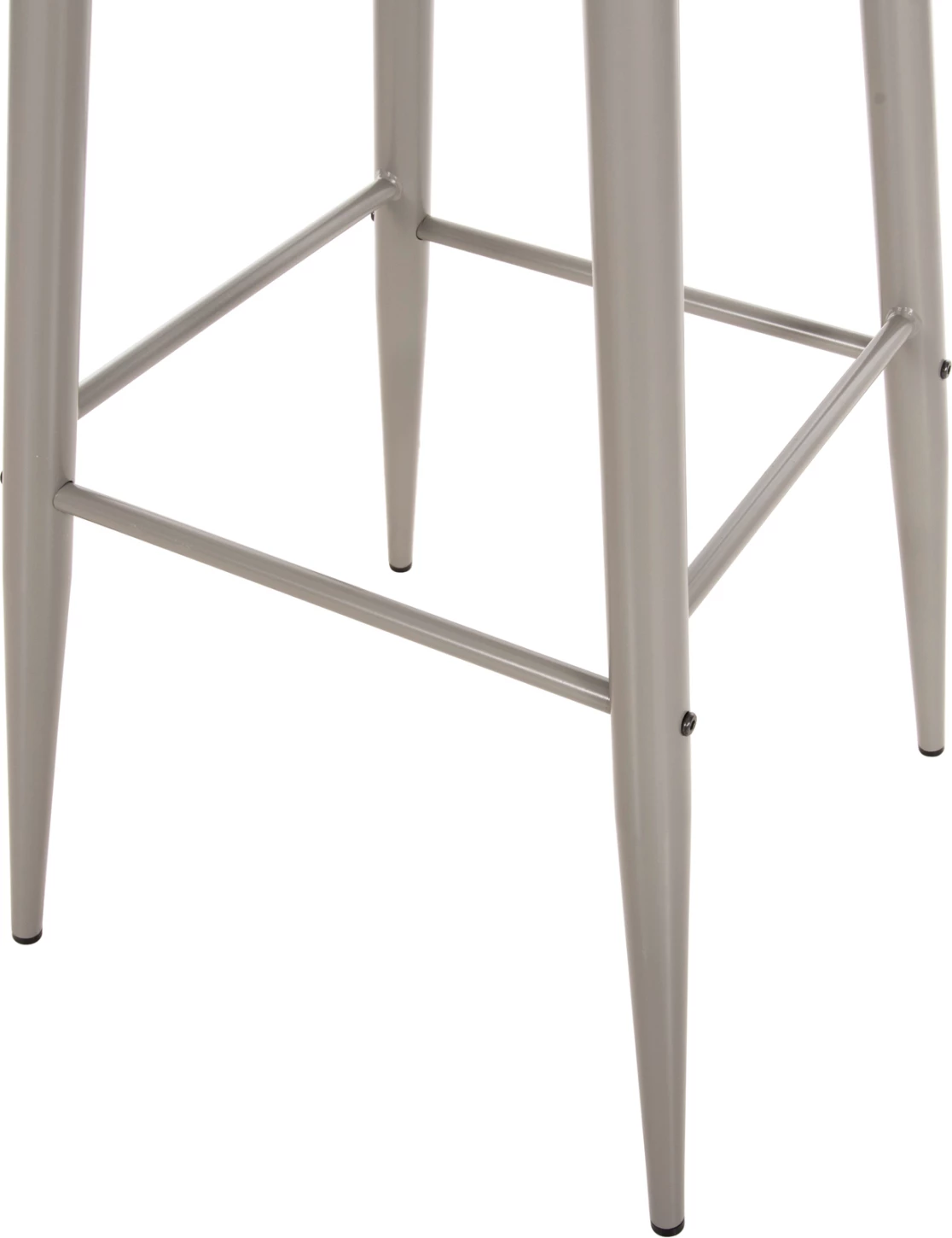 Barski stol z visokim sedežem VANESSA FH8459.20 s sivimi PP in sivimi kovinskimi nogami 47x48,5x107Hcm, set 2 kosov